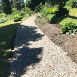 Pose de gravier blanc pour allée-chemin Guipavas